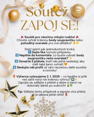 🎉 Soutěž pro všechny milující rodiče! 🎉 Chcete vyhrát krásnou body soupravičku nebo pohodlný overalek pro své děťátko? 👶💛...